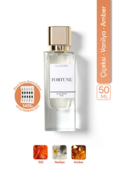 ILLUSIONE FRAGRANCE Fortune Edp Kadın Parfüm 50ml | Vanilya-Çiçeksi-Amber | N...