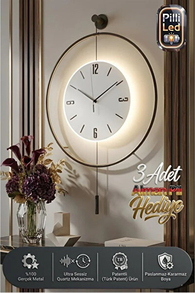 MetaQuartz Aksesuar Blackfred -büyük Boy (50X75CM)-abs Göbek-pilli Led-modern...