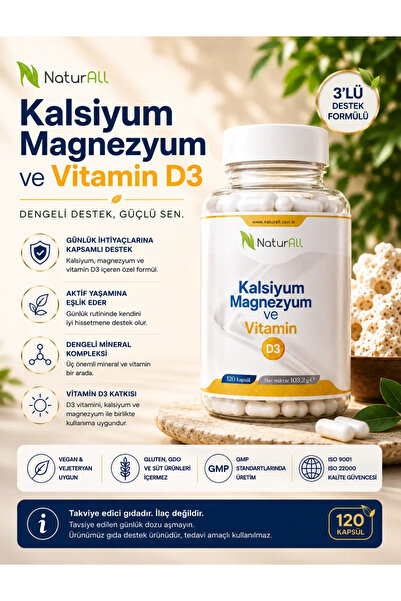 Naturall Kalsiyum Magnezyum Ve Vitamin D3