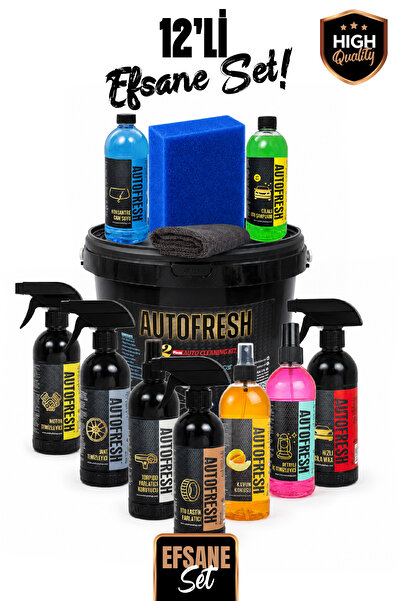 AutoFresh 12'li Efsane Set Araç Araba Yıkama Bakım Seti Fırsat Full Oto Bakım...