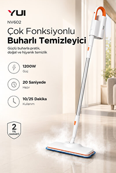 Yui Buharlı Temizleyici Nv602 6 in 1 Çok Fonksiyonlu Buharlı Temizlik Makinesı
