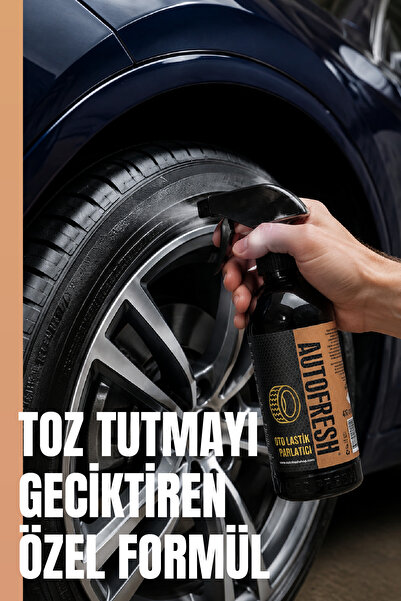 AutoFresh Oto Lastik Ve Tampon Parlatıcı Ve Lastik Koruyucu Sprey Sünger Hediyeli 410 ml