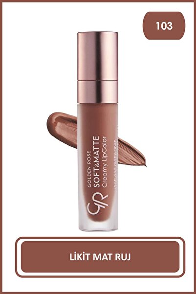Golden Rose Soft&Matte Creamy Lipcolor 103 Jojoba ve Avokado Yağlı Yumuşak Ma...