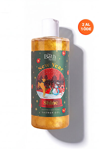 THE BATH FACTORY Nemlendirici ve Besleyici New Year Shine Simli Duş Jeli 400 ml