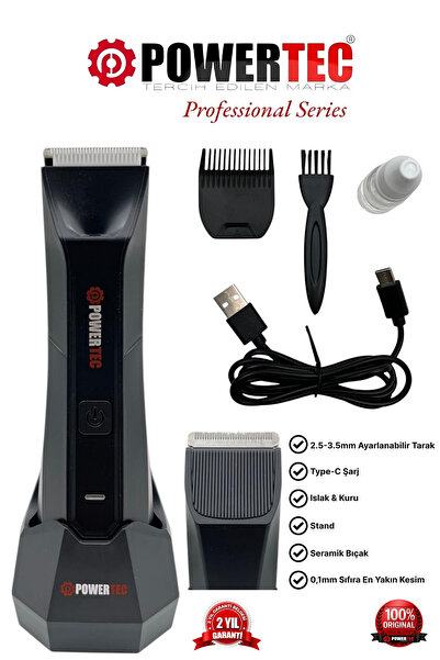 POWERTEC TR-660 Islak-Kuru Vücut Tıraş Makinesi