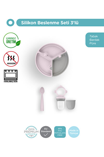 OiOi Puzzle 3 Piece Nutrition Set Misty Lilac