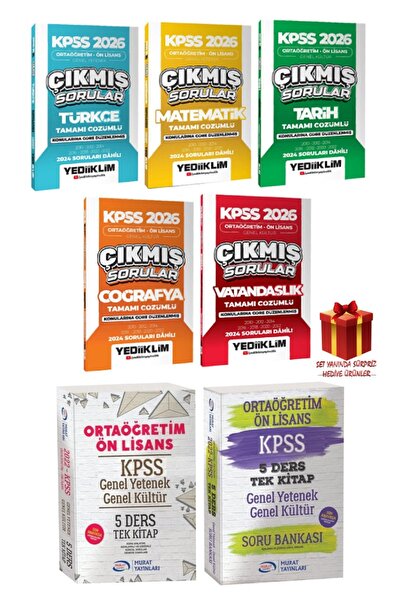 Yediiklim Yayınları 2026 KPSS Ortaöğretim- Ön Lisans Çıkmış Sorular