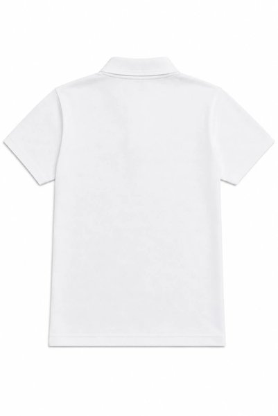 LUCEVERA Unisex Kids White Polo Collar School T-Shirt 100% Cotton