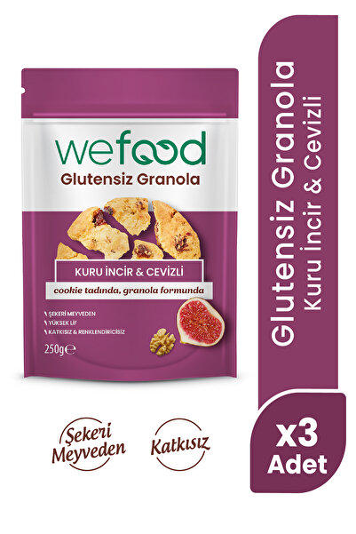 Wefood Glutensiz Granola Kuru İncir & Cevizli 250 gr 3'lü