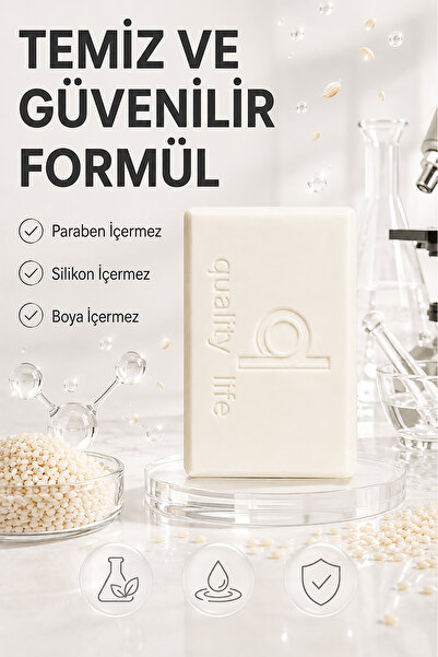 Quality Life Pirinç Sabunu Doğal El Yapımı Cilt Yüz Temizleme Beyazlatıcı Aydınlatıcı Leke Karşıtı Nemlendirici Sabun 100 Gr