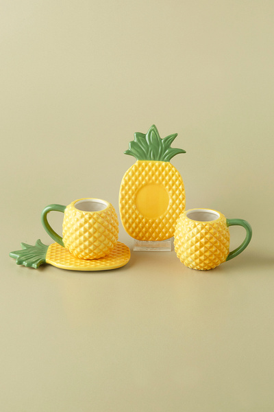 Karaca Pineapple Pineapple Coffee Cup for 2 People 90 ml
