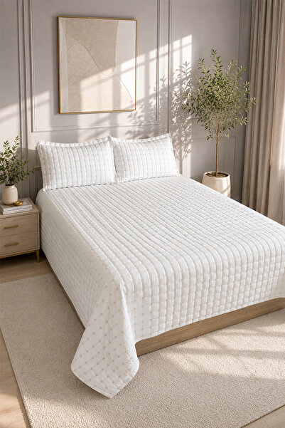 Çeyiz Diyarı Meltem Double Bedspread Cream