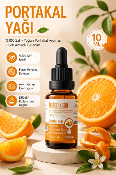 botaniksan Portakal Yağı 10ml Distilasyon Saf Doğal Katkısız