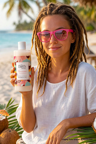 THE BATH FACTORY Nemlendirici ve Besleyici Hawaiian Coconut Duş Jeli 400 ml