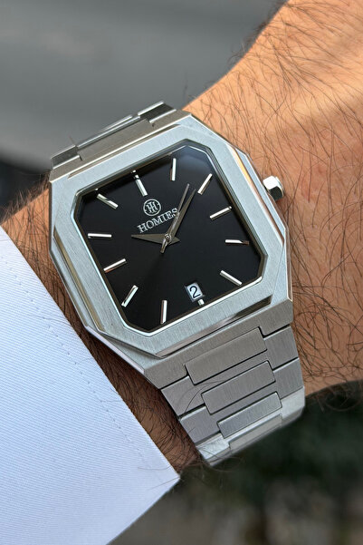 Homies Oriijinal Hediyelik Calendarli Erkek Kol Saati Silver Color Steel Cord...