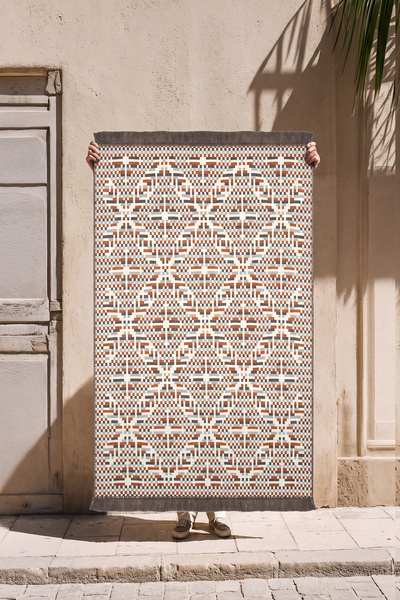 Cool Halı Lovely Turuncu Kilim Halı Çift Taraflı Makinede Yıkanabilir Yazlık ...