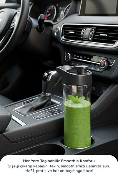Sinbo SHB-7508 300W Smoothie Blender |Paslanmaz Çelik Bıçaklı, 570 ml Şişe