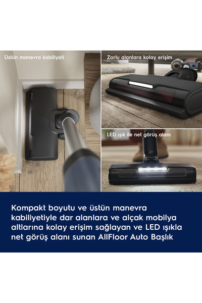 Electrolux EP72H21WET 700 Serisi Islak ve Kuru Temizleme Yapabilen Kablosuz Dikey Süpürge | PowerPro Mop+ Başlıklı Şarjlı Süpürge | HEPA Filtreleme, Auto Mode | 10 Yıl Motor Garantili