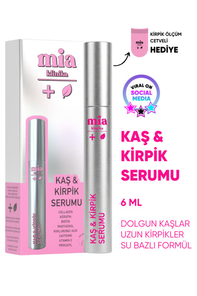 mia klinika Nourishing Eyebrow and Eyelash Serum with Water-Based Strengtheni...