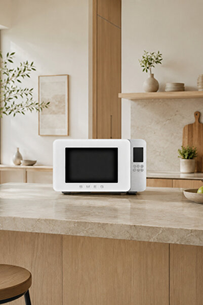 SMEG 4 in 1 Izgaralı Mikrodalga Fırın Mat Beyaz 29Lt
