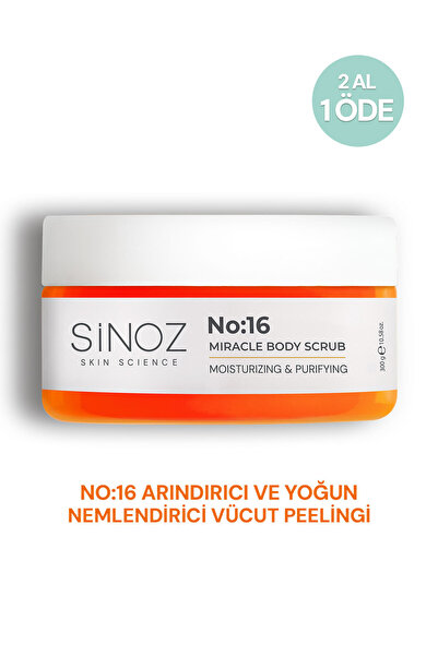 SİNOZ No:16 Yoğun Nemlendirici Besleyici ve Arındırıcı Vücut Peelingi 300 gr