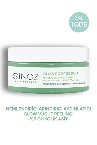 SİNOZ Nemlendirici Arındırıcı ve Aydınlatıcı Glow Vücut Peelingi %5 Glikolik ...