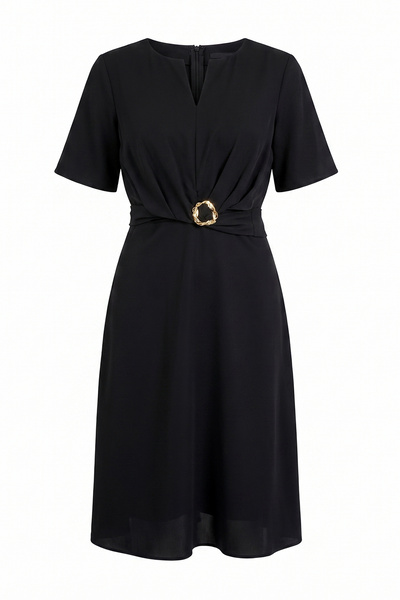 Trendyol Curve Black Woven Plus Size Dress Tbbaw26Ah00084