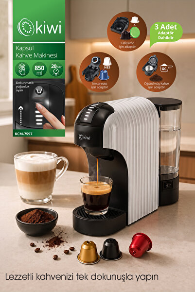 Kiwi Kcm-7597 Multicapsule Coffee Machine White Compatible with Dolce Gusto/ ...
