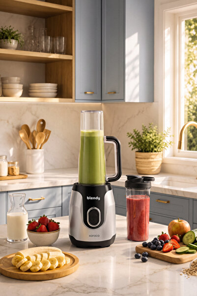 Karaca Blendy Personal Kişisel Kulplu Smoothie Blender Çift Hazneli Starlight