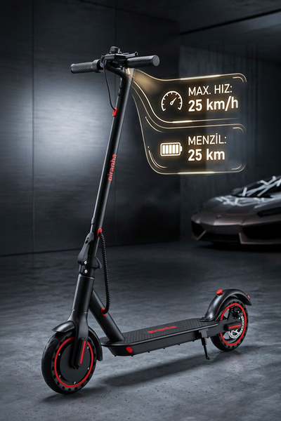 Piranha 5010 500W Elektrikli Scooter | 36V 7.8Ah Pil | LED Aydınlatma | LCD Ekran | Katlanabilir | Uygulama