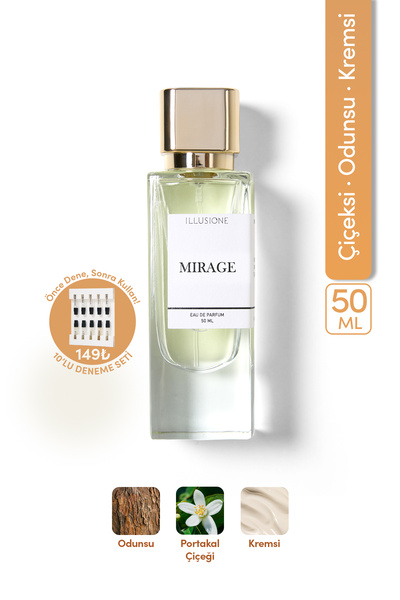 ILLUSIONE FRAGRANCE Mirage Edp Kadın Parfüm 50ml | Çiçeksi -Odunsu- Kremsi | ...
