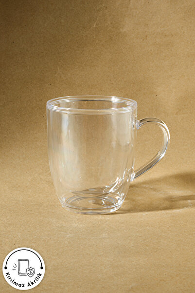 Karaca Karya Acrylic Double Walled Mug 360 ml Transparent