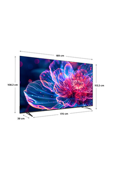 ONVO 85VQ90F3UA 85'' 216 Ekran Uydu Alıcılı 4K Ultra HD Google Smart QLED TV