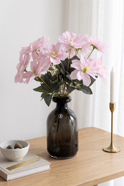 Yapay Çiçek Deposu Artificial 5-Flower Star Flower 30 cm Powder Pink