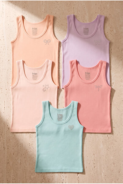 Katia&Bony Girl's 5-Piece Stone Printed Tank Top