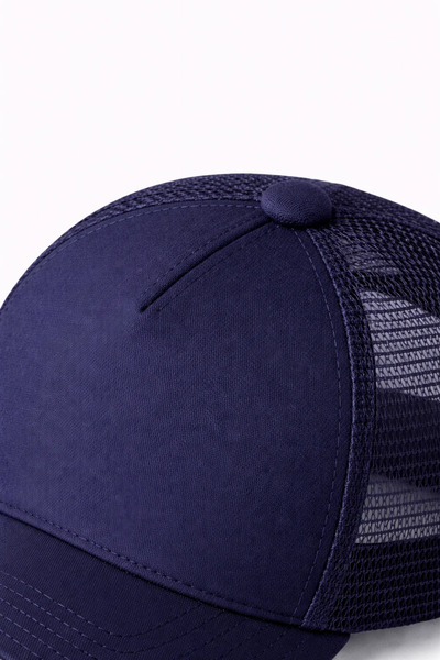 OUS Unisex Mesh Cap Navy Blue – Summer Breathable Trucker Cap