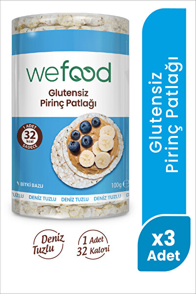 Wefood Pirinç Patlağı 100 gr 3'lü