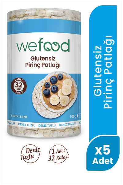 Wefood Pirinç Patlağı 100 gr 5''li