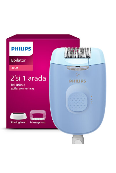 Philips 4000 Serisi BRE247/05 Epilasyon Aleti, Kablolu, Yıkanabilir, Tıraş Ba...