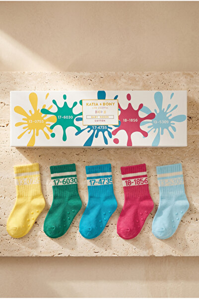 Katia&Bony Baby Pantone Colorful 5-Piece Boxed Socket Socks