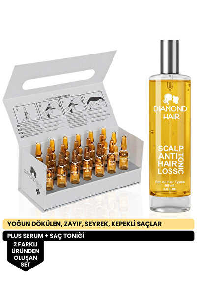 DIAMOND HAIR Hair Care Set: Plus Hair Serum + Scalp Tonic Hair Tonic Hair Los...