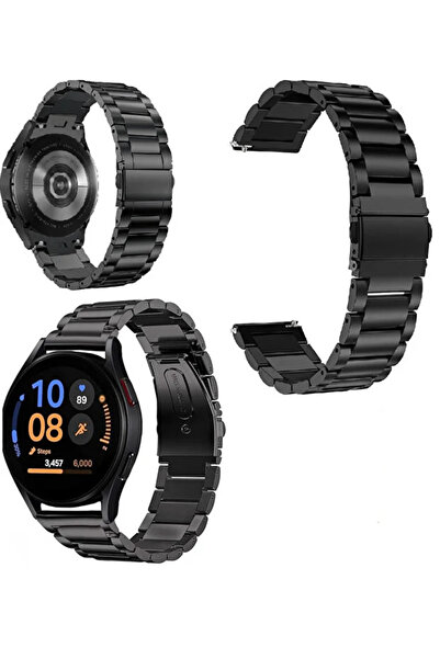 Fibaks Xiaomi Mi Watch Color Krd-04 Akıllı Saat Kordonu Metal Kordon Kayış Bi...
