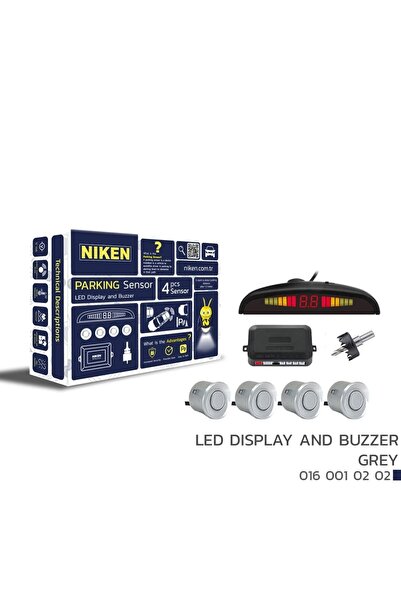 Niken Araç Park Sensörü Gri 22 mm Led Ekran Ses İkazlı Geri Vites Sensörü Tam...