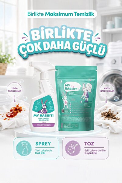 My Rabbit! Ultra Güçlü Çok Amaçlı Leke Çıkarıcı Sprey 750 ml x 2