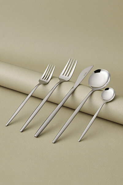Karaca Orion Platinum 30 Piece Fork Spoon Knife Set for 6 Persons