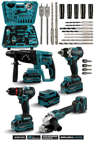 ASSUR 21V Darbeli Kömürsüz Kırıcı Delici Hilti & Taşlama & Matkap & Somun Sık...