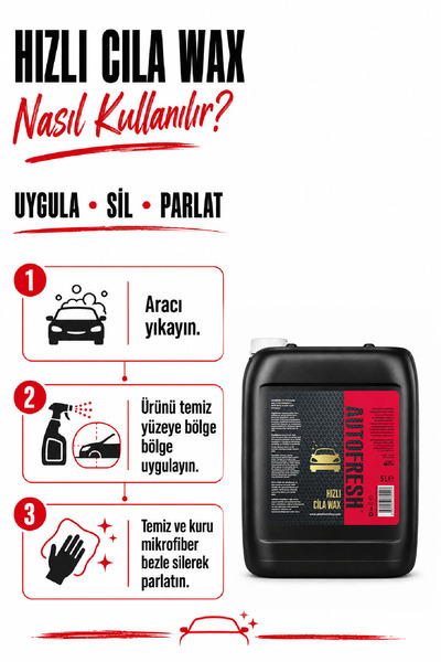 AutoFresh HIZLI CİLA SERAMİK ETKİLİ OTO PARLATICI KORUYUCU CARNUABA WAX 5 KG