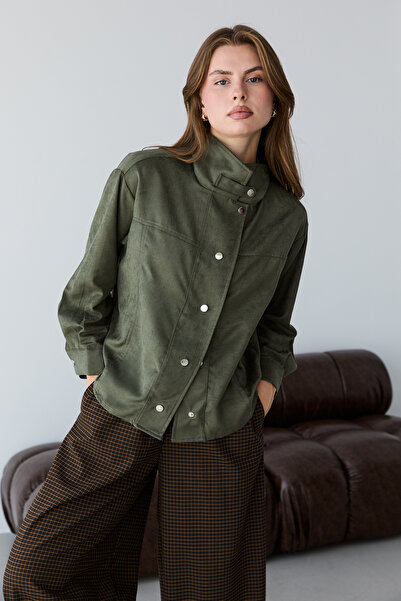 Trendyol Collection سترة خضراء داكنة TWOAW27CE00038