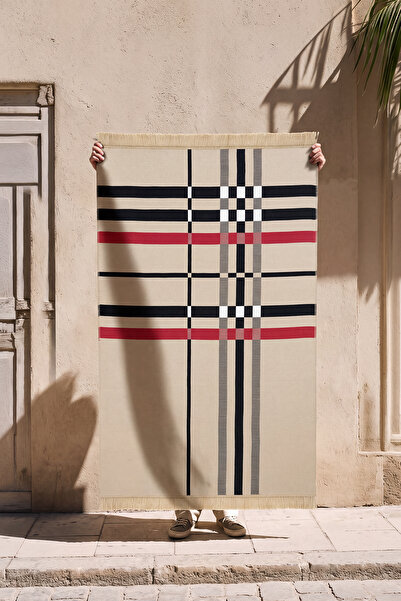 Cool Halı Lovely Bej Kilim Makinede Yıkanabilir Çift Taraflı Dokuma Akrilik İ...