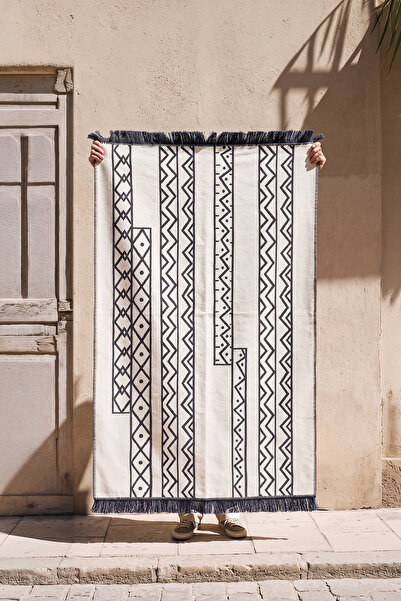 Cool Halı Covor Kilim alb gri minunat, față-verso, lavabil la mașină, covor d...